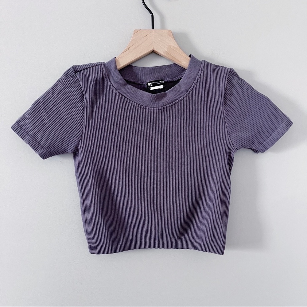 zara ribbed baby tee